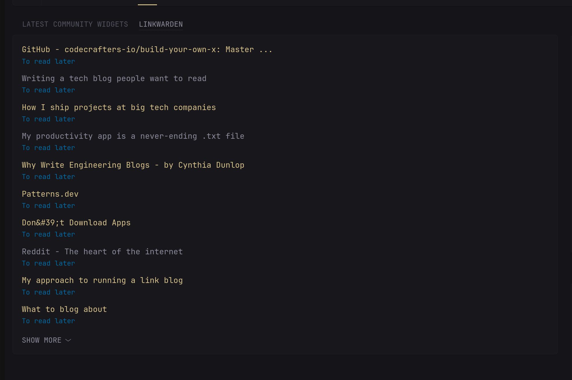 Linkwarden integration